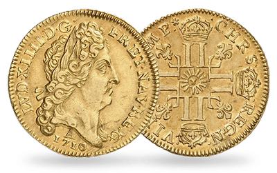 Louis d'or au soleil - le plus précieux Louis d'or de Louis XIV